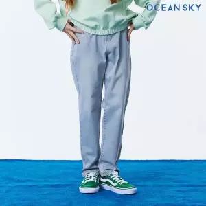 [보리보리/오션스카이]여아 배기핏 셔링 데님 팬츠-CAJG2352B0D