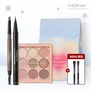 [단독세트] 맥퀸뉴욕 펜 아이라이너+톤온톤 아이팔레트 9구+오토 아이브로우 (+섀도브러쉬 증정)