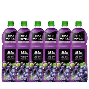 미닛메이드 시그니처 포도 1.5L X 6개 PET 주스 과일 음료수