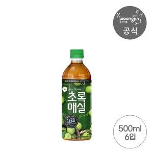 웅진식품 초록매실 제로 500mL 6개