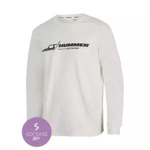 [하프클럽/험머]험머 남성 소로나 긴팔 기능성 기모 티셔츠 화이트
