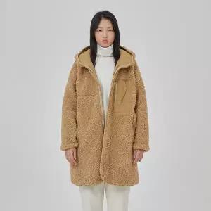 [DOD][디오디 공식] 롱 쉐르파 플리스 자켓 여자(DARK TAN)