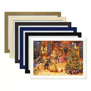 [보리보리/하비스]디즈니 킨케이드 미녀와 야수의 크리스마스 퍼즐 1000P+우드 액자 세트