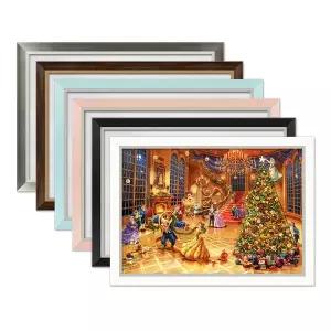 [보리보리/하비스]디즈니 킨케이드 미녀와 야수의 크리스마스 퍼즐 1000P+모던 액자 세트
