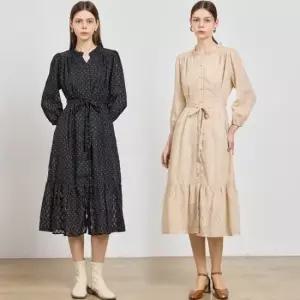 르오트 로맨틱 도트 자카드 쉬폰원피스[GS단독]