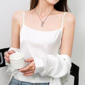새틴 실크 끈 나시 U 슬리브리스 이너 실크 민소매 S M L XL TS837