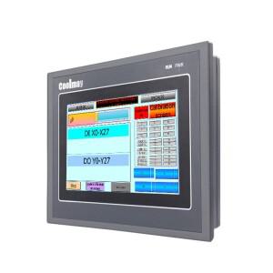 Coolmay plc hmi 7 인치 모드버스 모니터, rs232 rs485 컨트롤러 출력, 프로그래밍 가능한 로직 con