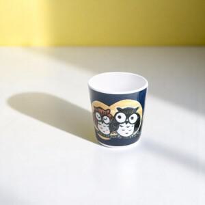 레인보우 부엉이컵 멜라민 물 음료 일반컵 그릇 플레이트 일식 중식 다용도 업소용