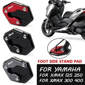 Yamaha XMAX300 XMAX 300 X-MAX 125 250 400 오토바이 액세서리 발 사이드 스탠드 패드 선반 킥 스탠드 부