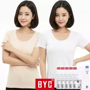 BYC 여성 반팔 런닝 세트 5매 순면 여자 티셔츠 이너 메리야스 BYI2550S