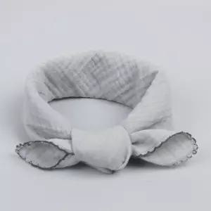 AMRS38 거즈사각스카프 그레이/쁘띠/사각/간절기/스티치/패션/여성/목수건/어린이집/유치원/단체/선물용