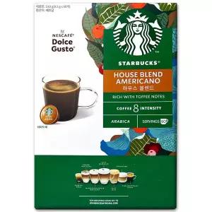 코스트코 돌체구스토 스타벅스 하우스 블렌드 아메리카노 커피 캡슐 510g(8.5g x 60캡슐)