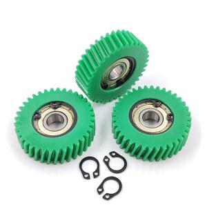 XBIRD 전기 자전거용 플라스틱 베벨 미니 스큐 DIY 기어 톱니 OD39MM 나일론 자전거 전자 녹색 피니언 접이식 부품 수리 36