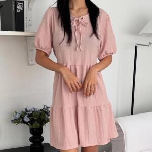 빅사이즈 507 소프티리본스판원피스 DYPU921