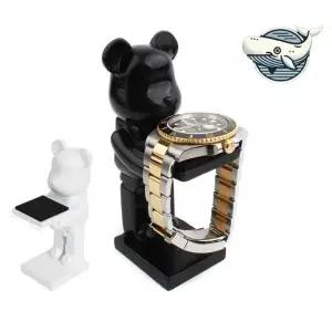 귀여운 곰 캐릭터 시계받침대 다용도 피규어 시계받침대 액세서리받침대 반지받침대 팔찌받침대