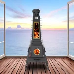 파이어 로켓 화목난로 불멍 가정용 벽난로 스토브 캠핑