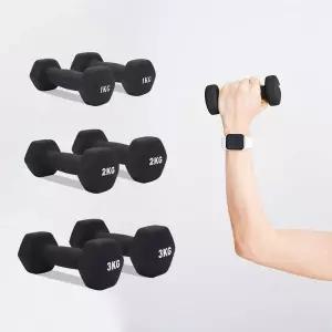 홈트러브 네오프렌 아령 1kg 2개 세트 근력 운동 덤벨 아령세트