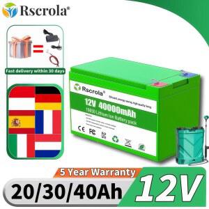 3S7P 12V 배터리 20/30/40Ah 18650 리튬 배터리 팩 30A 분무기 캠핑 LED 조명 배터리 용 고전류 BMS 내장