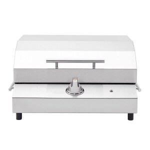 케니언 G2 휴대용 테이블탑 전기 그릴, 1440W 싱글 버너, 스테인리스 스틸 본체, 주조 알루미늄 강판, 실내외용 UL 승인 탈착식 뚜껑, 식기세척기 안전, 120볼트