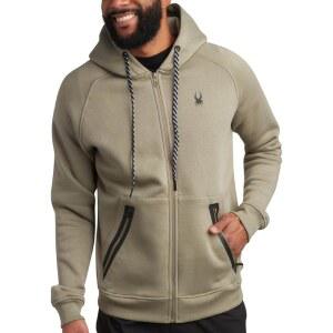 스파이더 남성 집업 후드티 - UPF30+ 슈퍼 소프트 플리스 스웨트셔츠, 지퍼 포켓이 안전한 남성용 따뜻한 운동용 (S-XL)