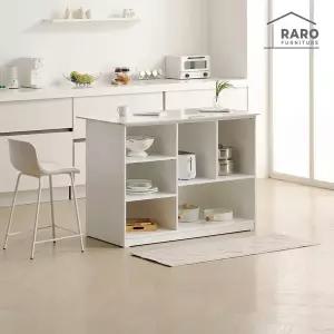 [라로퍼니처]위브 1200 유광 포세린 세라믹 오픈 수납장 홈바 아일랜드 식탁