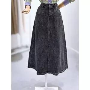 [갤러리아] [레코브]A라인 스판 데님스커트(LC41EXDS005D)