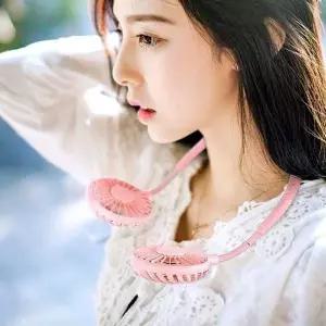 [셀러에이드]2021년 신형 밴드형 듀얼 LED 선풍기 목걸이 캠핑선풍