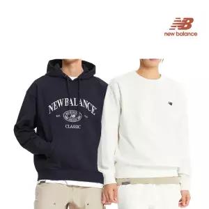 뉴발란스 남녀공용 UNI 세미오버 후드티셔츠 맨투맨 조거팬츠 커플룩