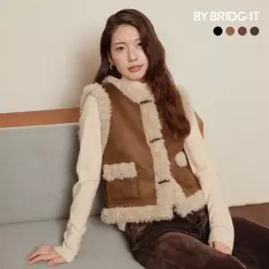 25FW 컬링 호주산 양모100 무스탕 베스트