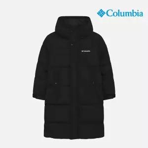 [하프클럽/컬럼비아]키즈 후드 롱패딩 자켓_블랙 (C64-YKD341)