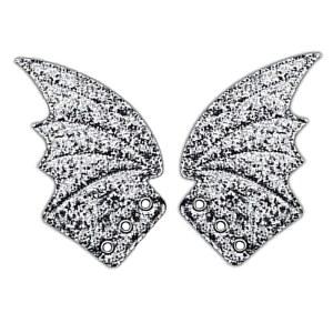 신발 날개 박쥐 부츠용 스케이트 운동화 캔버스 롤러 슈즈(반짝이 블랙/실버)