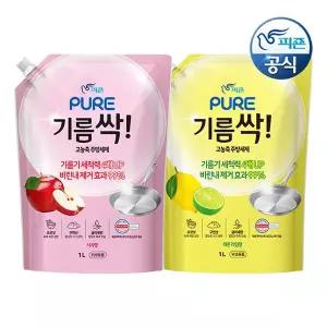 [피죤] 퓨어 기름싹 주방세제 1L 리필 x 2개