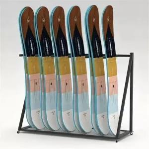 스노우보드 거치대 이동식 철제 정리대 받침대 랙 휠 보드 듀얼 디스플레이 스노우보드거치대