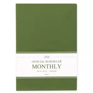 인디고 다이어리 2026 오피셜 빅 먼슬리 스케줄러 (날짜형 A4 월간) 업무용 (그린무스)/회사원/연간/계획