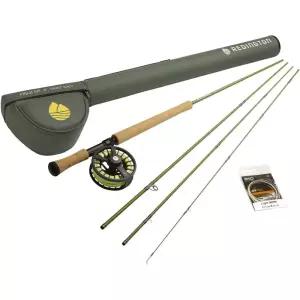 Redington Trout Spey 플라이 피싱 필드 키트, 3m(11피트 3피트) 미디엄 패스트 액션 로드 및 런 릴, 송어