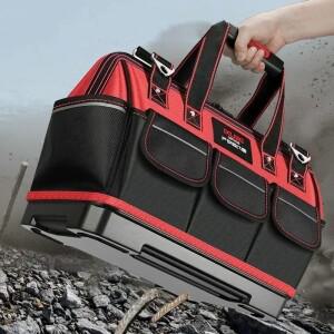 DELIXI 휴대용 1680D 옥스포드 도구 가방 플라스틱 바닥 방수  대용량 전기 목공