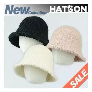[햇츠온]브랜드 여성 겨울 버킷햇 털 벙거지 챙 모자 H3-4301 AA