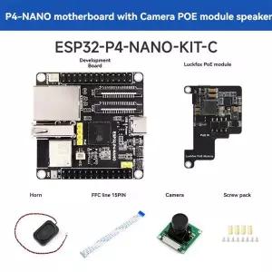 업그레이드된 ESP32-P4-NANO 개발 보드 POE 모듈캠스피커 키트 듀얼 코어 RISC-V Wifi6 Bluetooth5/BLE RJ4