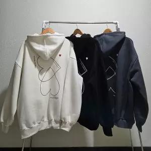 [신세계라이브쇼핑][옷자락] 여성 하트 프린트 박시 오버사이즈 기모 후드티