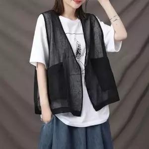 [하프클럽/]포켓 썸머 조끼 여름 베스트 봄 여름 아우터 잠바 점퍼 여성 외