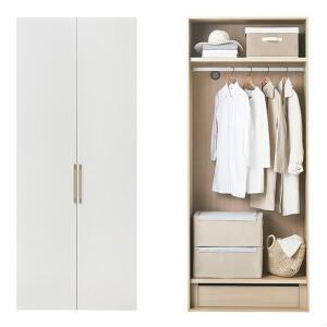 한샘 바이엘 옷장 90cm(높이216cm) 화이트 1단 내부서랍형