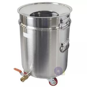 스텐잔반통2호/15갈론/잔반수거통/음식물수거함/음식물쓰레기통/잔반쓰레기통/음식물수거대/국내생산