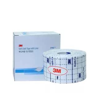 쓰리엠 소프트 클로스 테이프 위드 라이너 픽싱롤 부직 반창고 2762 5cm x 10m