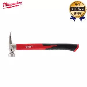 밀워키 프레이밍 망치 48-22-9316 19온스 파이버해머 평면무늬 목조망치 자석 빠루