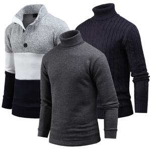 남성 기모 목폴라티 폴라티셔츠 남자 겨울 니트