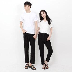 여성 홈웨어 밴딩 쿨 아이스 바지 팬츠