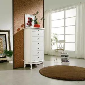 [무료배송] 클래식 엔틱가구 수입빈티지엔틱 모나코 화이트 7단 서랍장 화