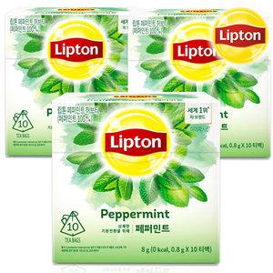립톤 페퍼민트티 허브티 10Tx3개 /페퍼민트차/박하차