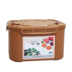 이젠 황토 진공항아리 누름독 김치통 매실통 사각8.5L