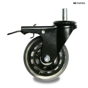 우레탄 인라인바퀴 무소음바퀴 3인치 볼트브레이크 D12BM815BK